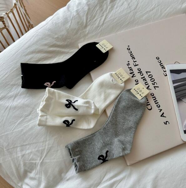 「2024」靴下★レディース★ソックス★大人用★女性用靴下★韓国風★蝶結び