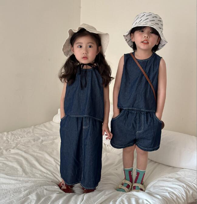 2024★夏新作★韓国風子供服★トップス+ズボン/スカート★2色80-150CM