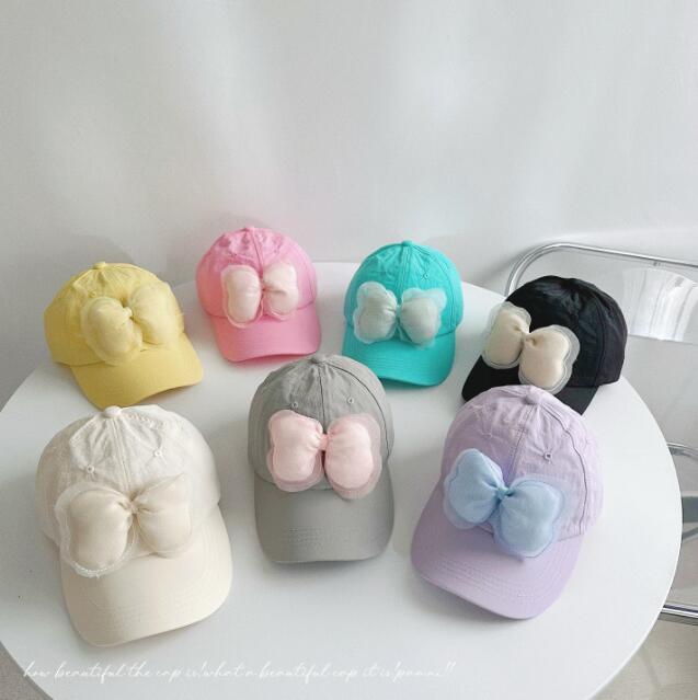 「2024」子供用★帽子★キャップ★キッズ★野球帽★速乾★蝶結び★7色