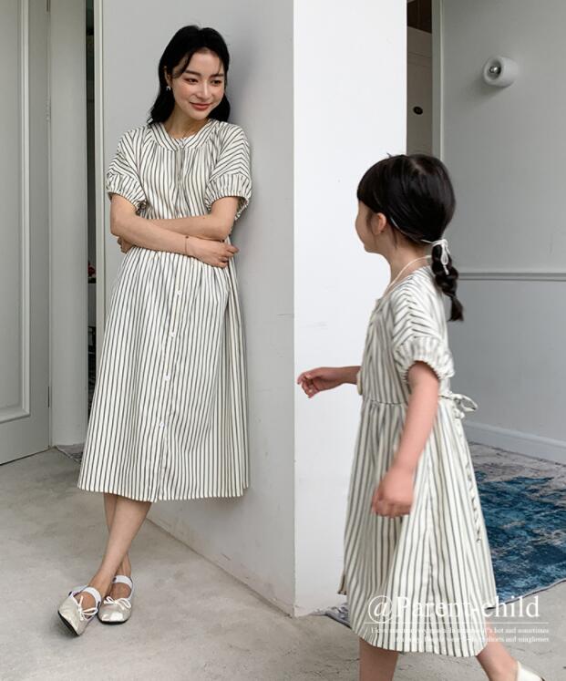 2024新品★子供服&親子服　ワンピース★80-140cm/SML★