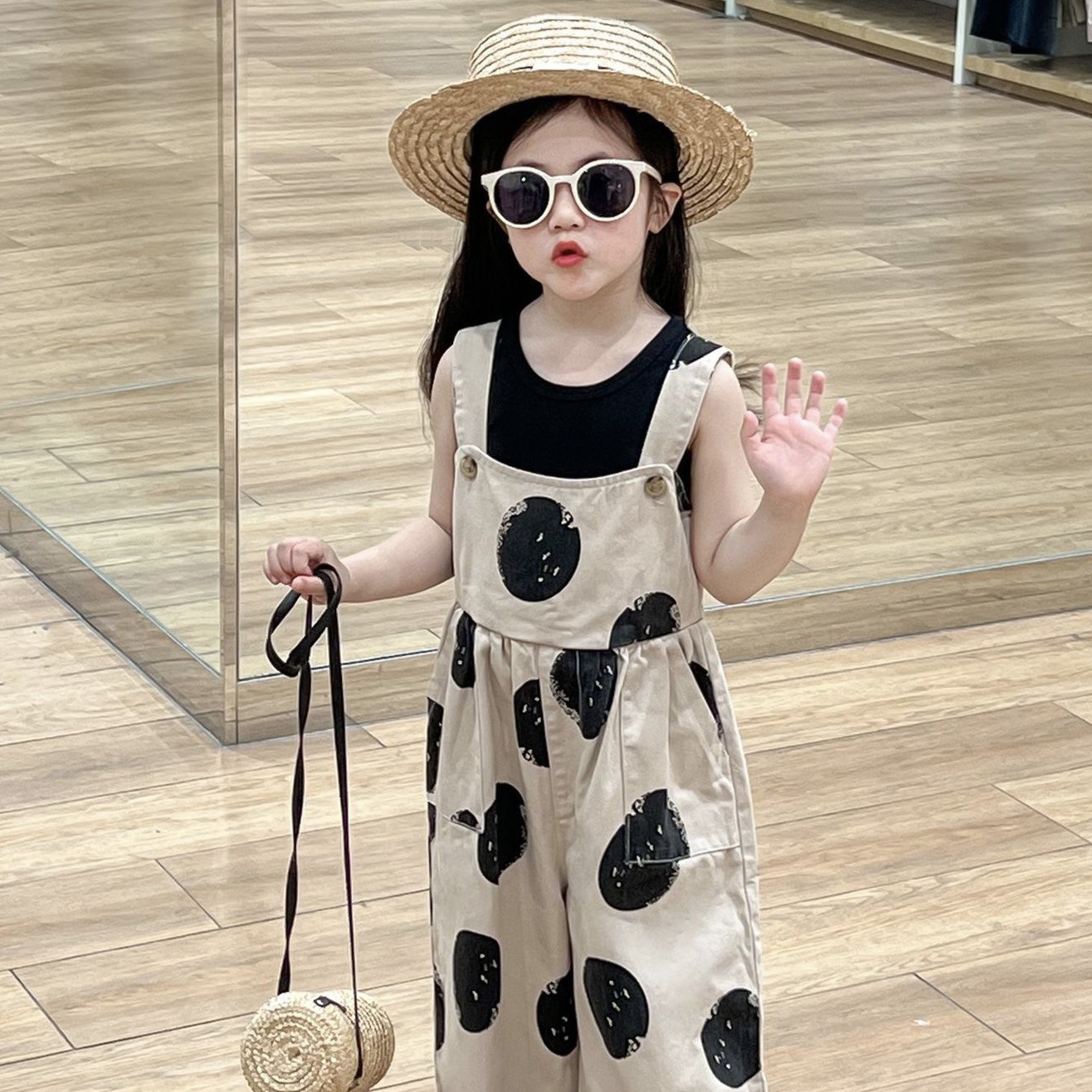 「2024」子供服★ベスト★サロペット★韓国風子供服★2色★90-140CM