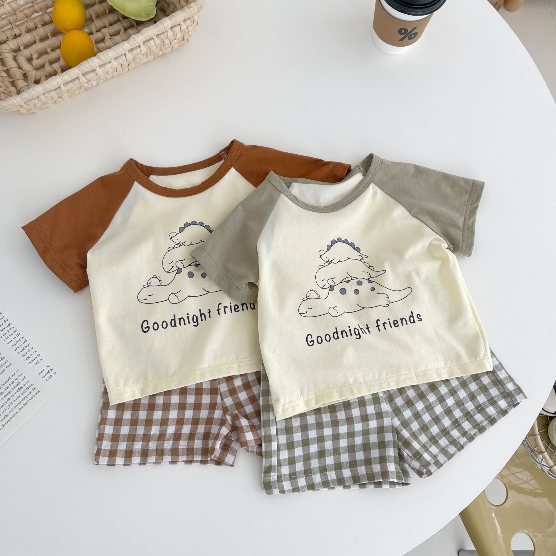 2024★夏新作★韓国風子供服★トップス+ズボン★2色73-100CM