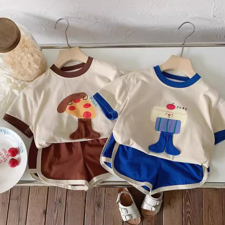 2024夏★子供服　トップス5+ズボン　セット★90cm〜140cm 2色