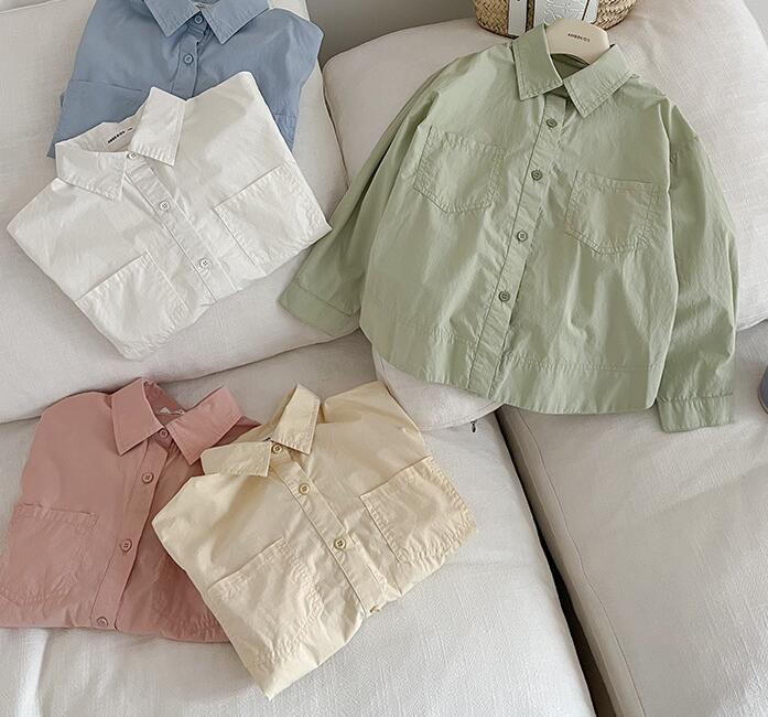 2024秋入荷A★子供服　トップス 　シャツ★90cm〜160cm 5色