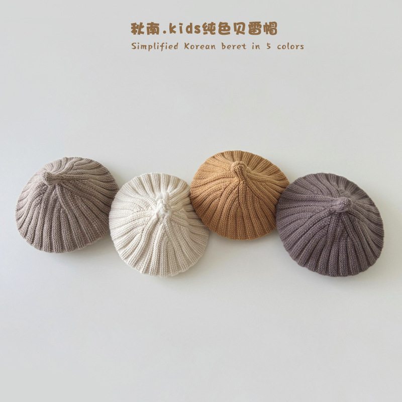 「2024」子供用★帽子★キャップ★ベレー帽★キッズ★無地★5色