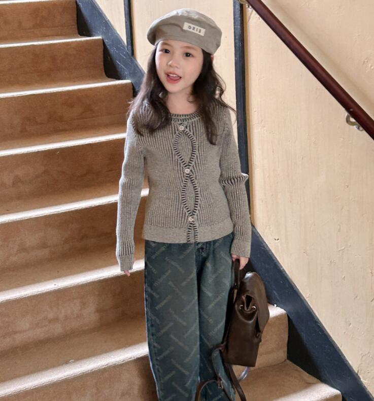 2024年秋新★子供服　ベスト+カーディガン　セット★90cm〜140cm