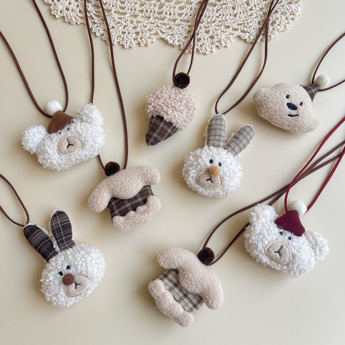 新登場!!★ぬいぐるみネックレス★アクセサリー★子供首飾り★8色