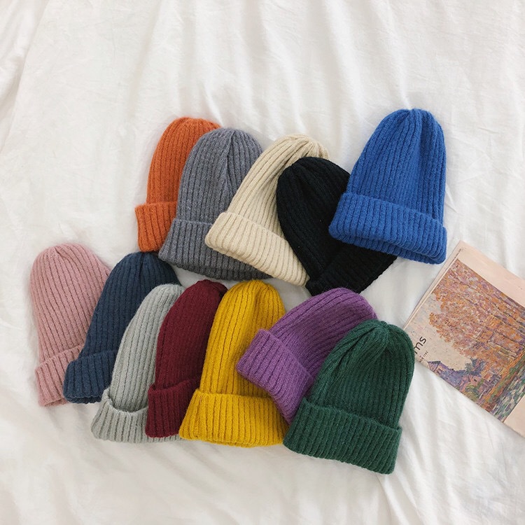 「2024」子供用★帽子★ニット帽子★キッズ★無地★韓国風★10色