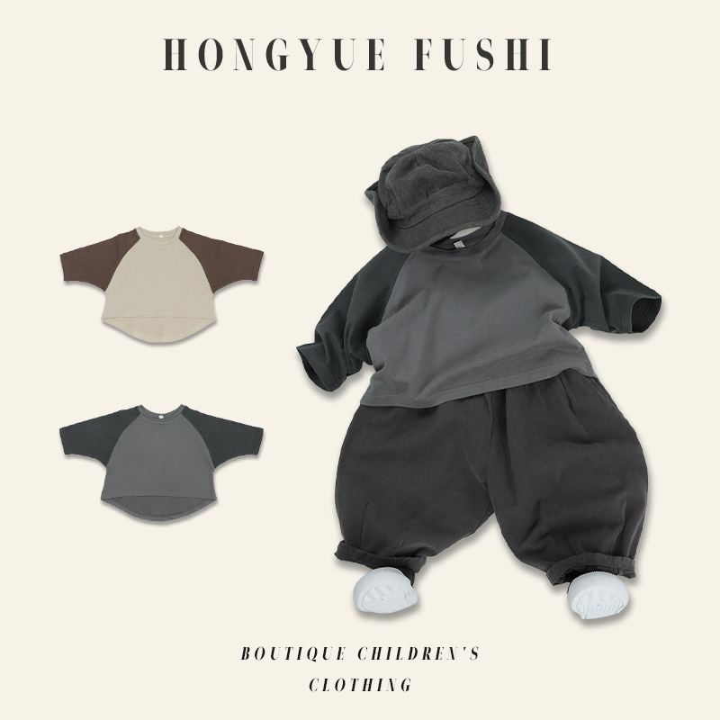 2024秋新作★子供服　長袖トップス★80cm〜130cm 2色