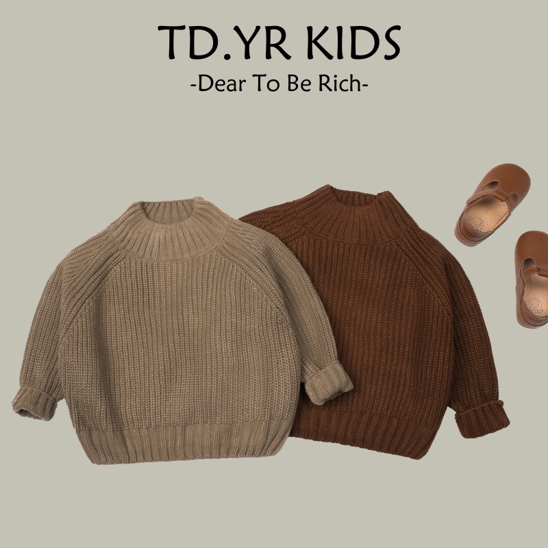 「2024」子供服★トップス★ニット★セーター★韓国風子供服★2色80cm〜140cm