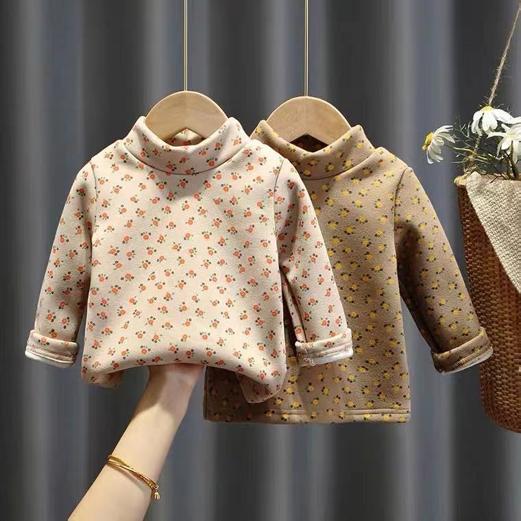 2024秋冬新作★子供服　トップス　裏起毛★80cm〜130cm 2色