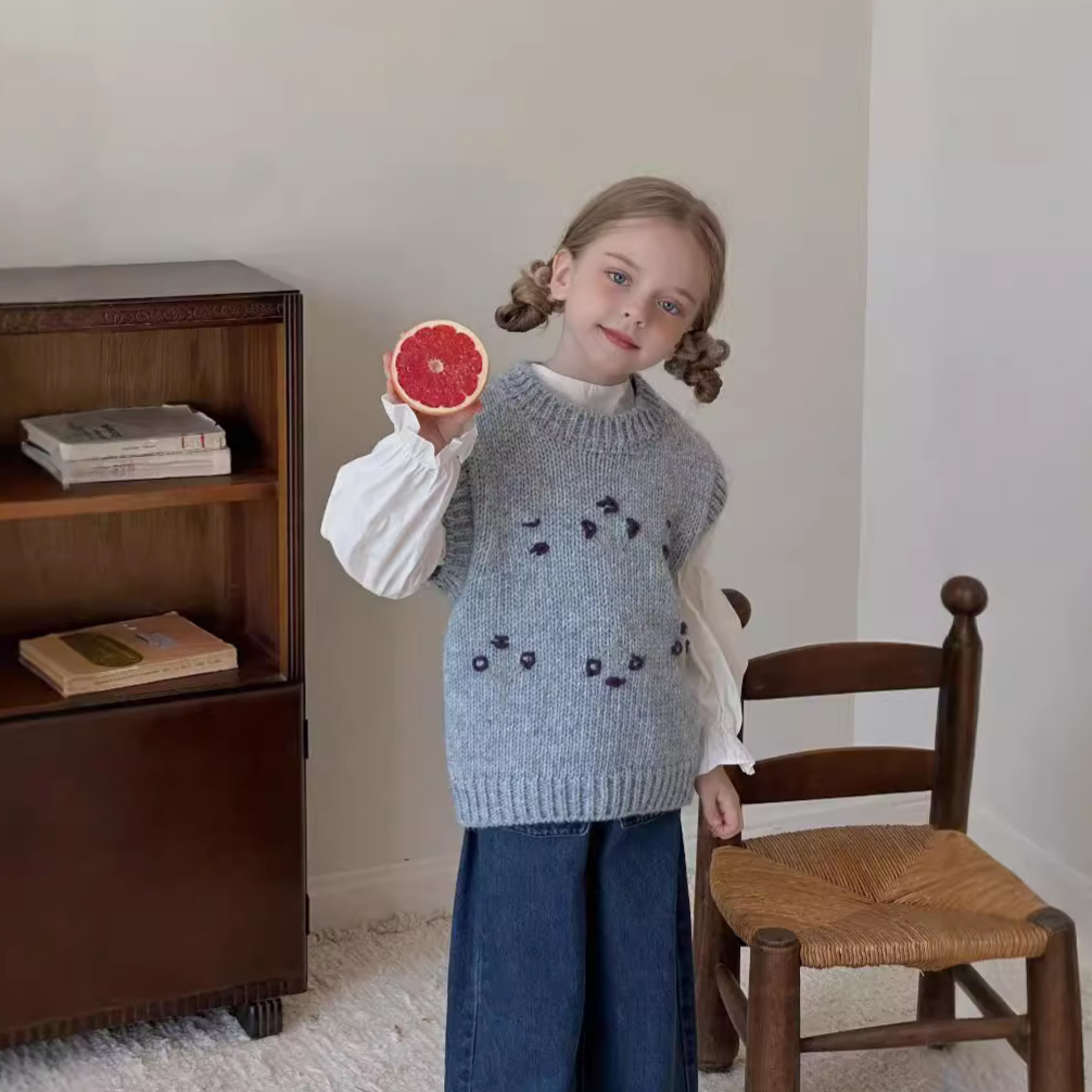 「2024」子供服★トップス★ニット★ベスト★韓国風子供服★90cm〜140cm