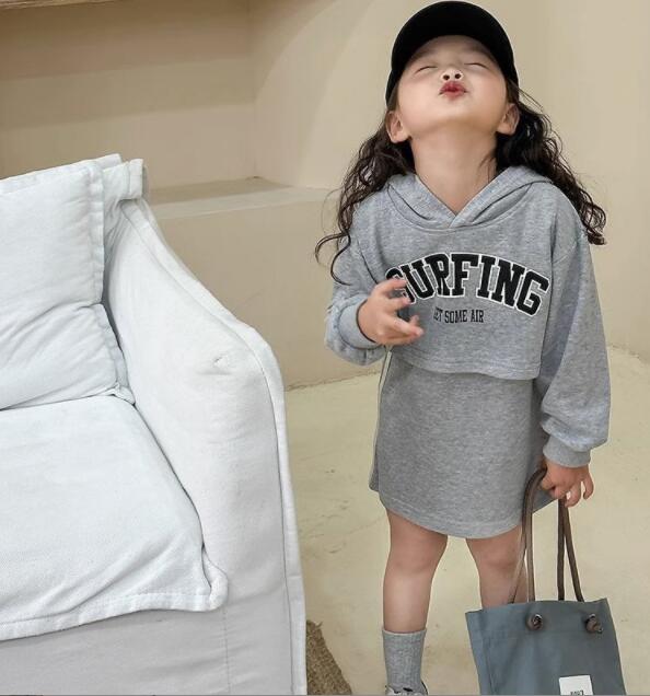 2024新品★子供服　ブラウス+ワンピース　セット★90-140cm★