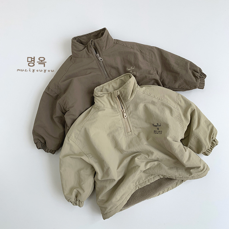 2024秋冬新品★子供服　トレーナー　トップス　裏起毛★80cm〜130cm 2色