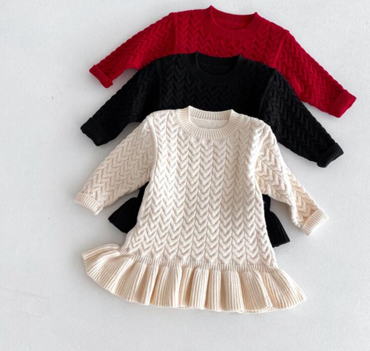 2024秋冬新品★子供服　ニットワンピース★80cm〜130cm 3色