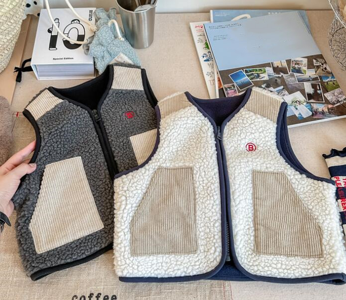 「2024」子供服★トップス★チョッキ★ベスト★韓国風子供服★2色80cm〜130cm