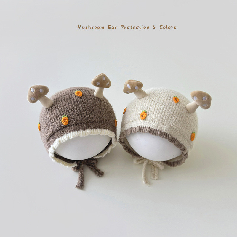 「2024」子供用★帽子★ニット帽子★耳カバー★防寒★ベビー★暖かい★5色