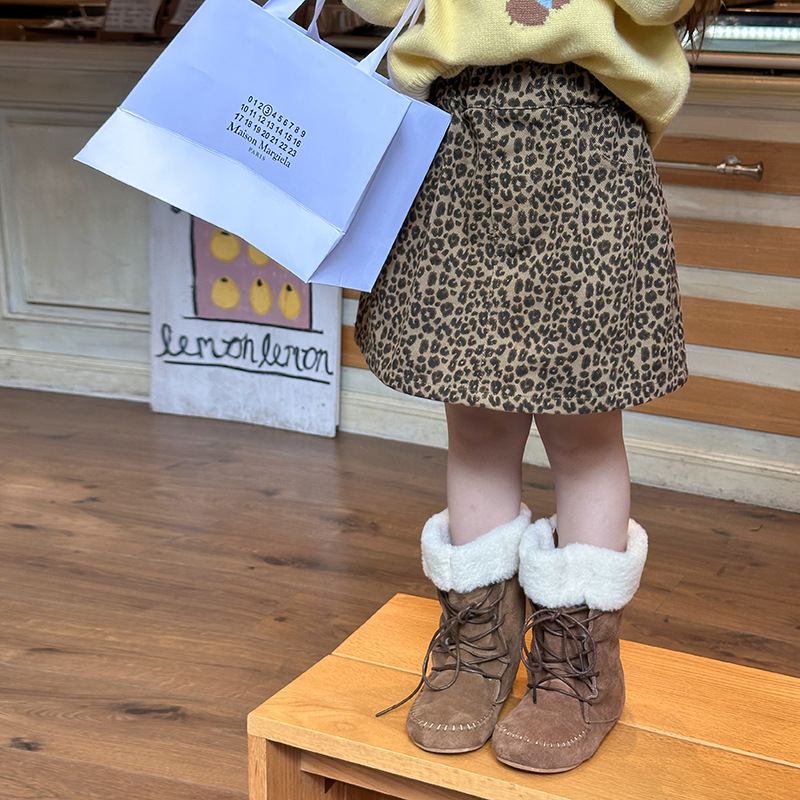「2024」子供服★ボトムス★スカート★ヒョウ柄★韓国風子供服★90cm〜150cm