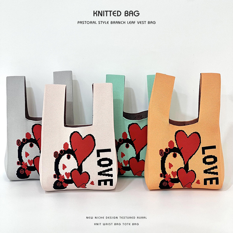「2024」バッグ★ショルダーバッグ★ハンドバッグ★ニット★手提げ★4色