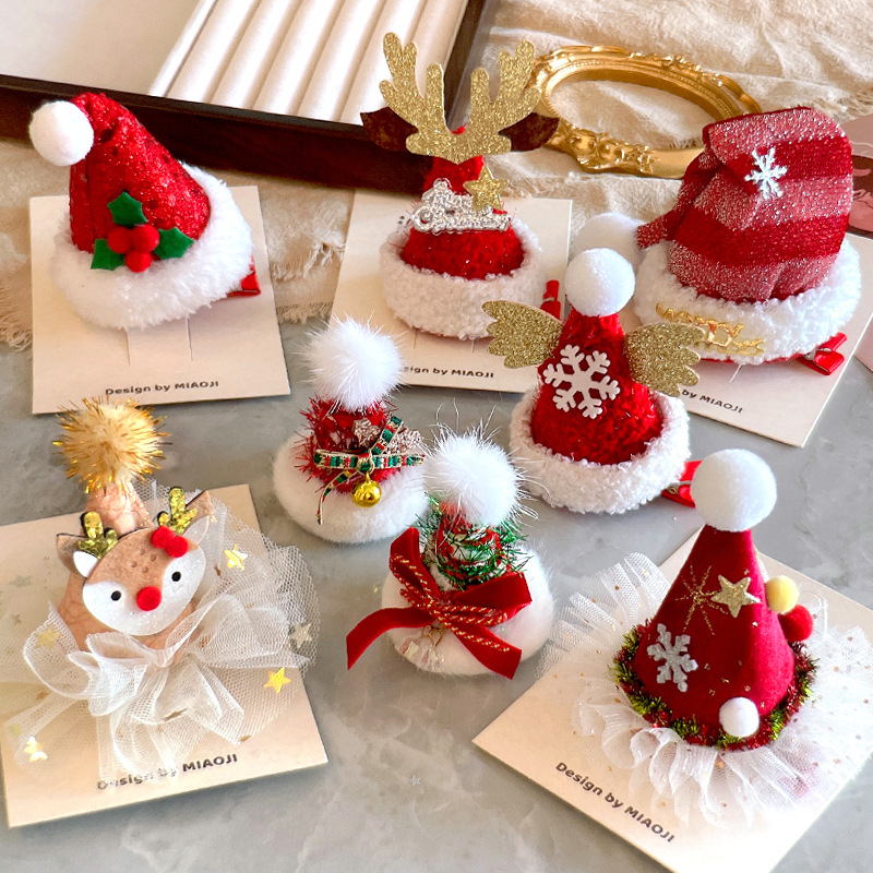 クリスマス★髪飾り★まとめ髪用★ヘアアクセサリー★子供用★ヘアピン★可愛い