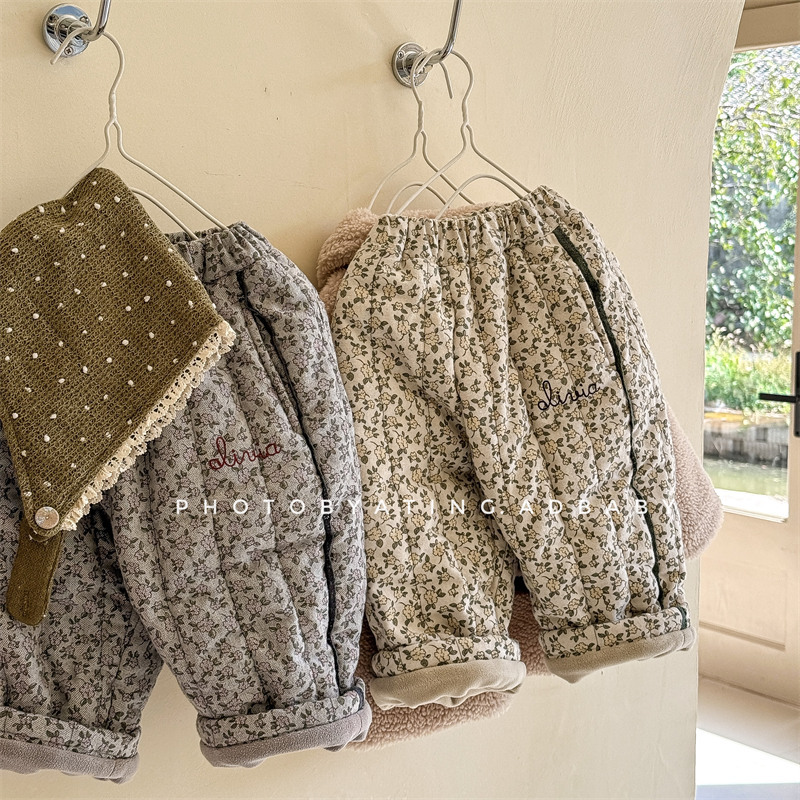 「2024」子供服★ズボン★ボトムス★裏起毛★韓国風子供服★2色80cm〜130cm