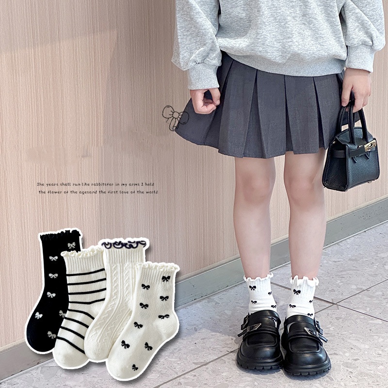 2024★キッズ靴下★ソックス★1セット=4点S〜XL 2色