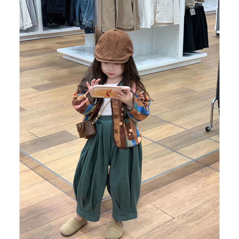 2024★春秋新作★韓国風ベビー服★コート★ズボン★90〜140 2色