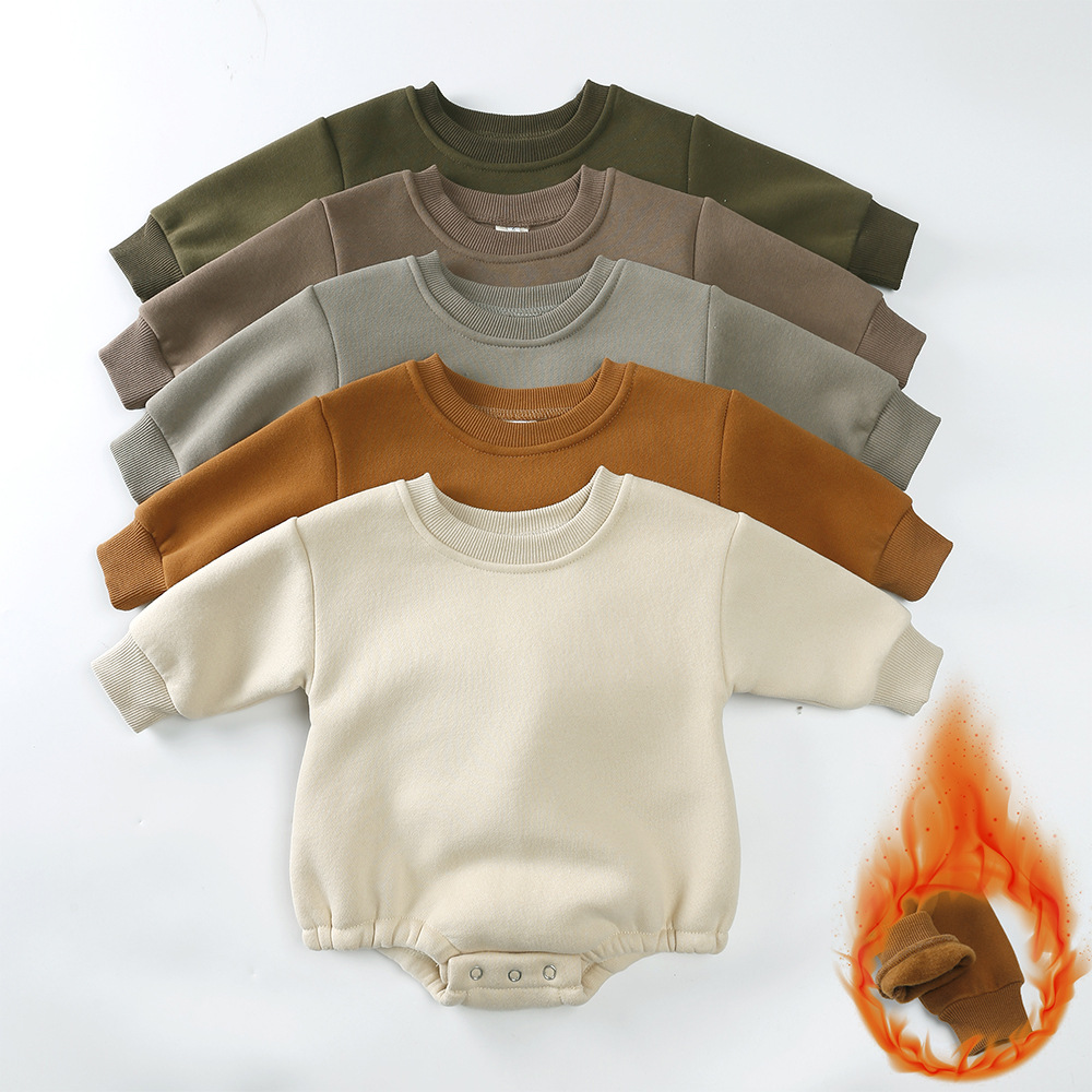 「2024」子供服★ロンパース★連体服★無地★裏起毛★韓国風子供服★5色6#〜24#