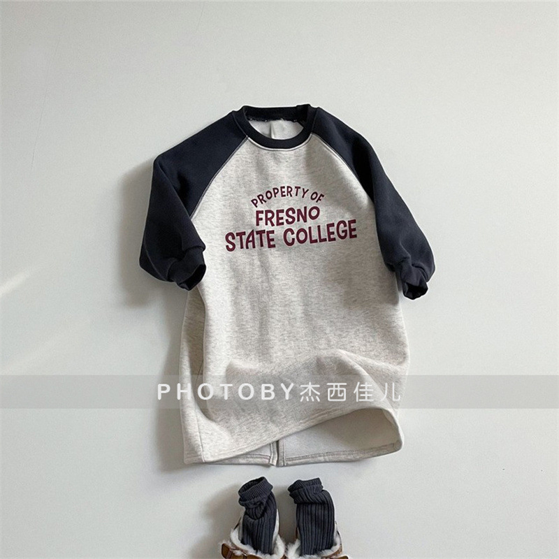 2025新品h★子供服　ワンピース 裏起毛★80cm〜130cm 2色