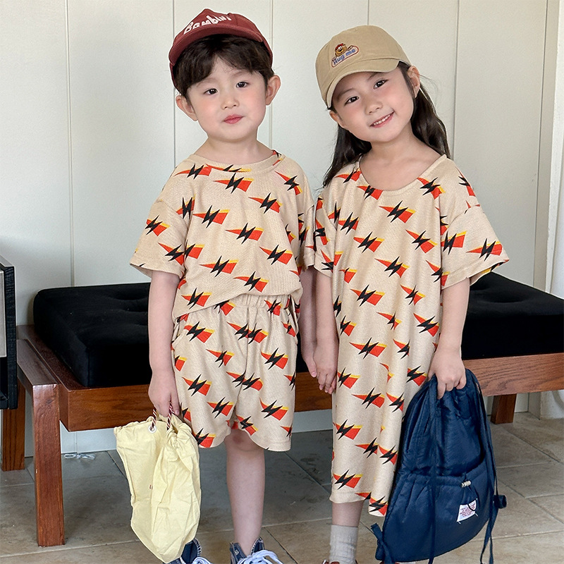 2025夏新作★子供服　ワンピース&上下セット★80cm〜150cm 2色