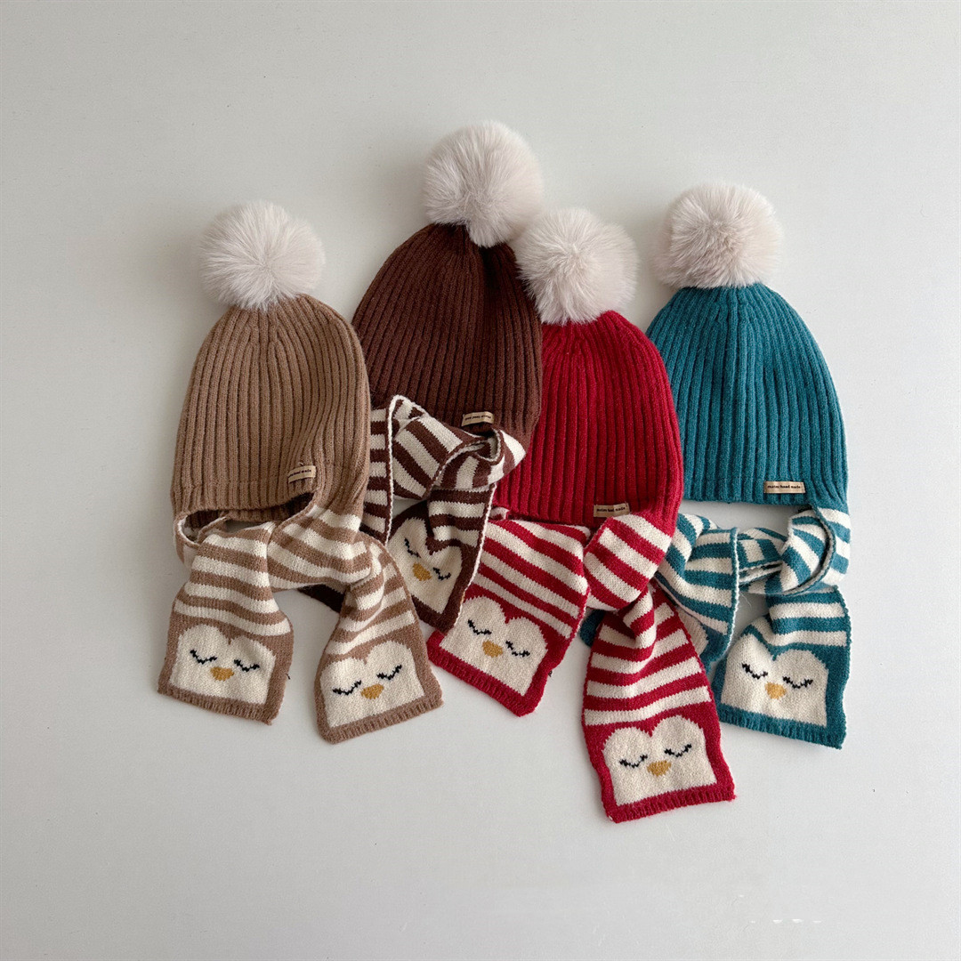 「2024」子供用★帽子★ニット帽子/マフラー★防寒★ベビー★暖かい★8色