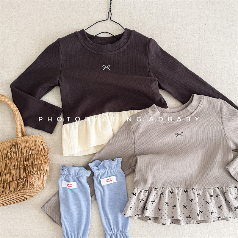 「2025」子供服★トップス★Tシャツ★長袖★韓国風子供服★2色80cm〜130cm