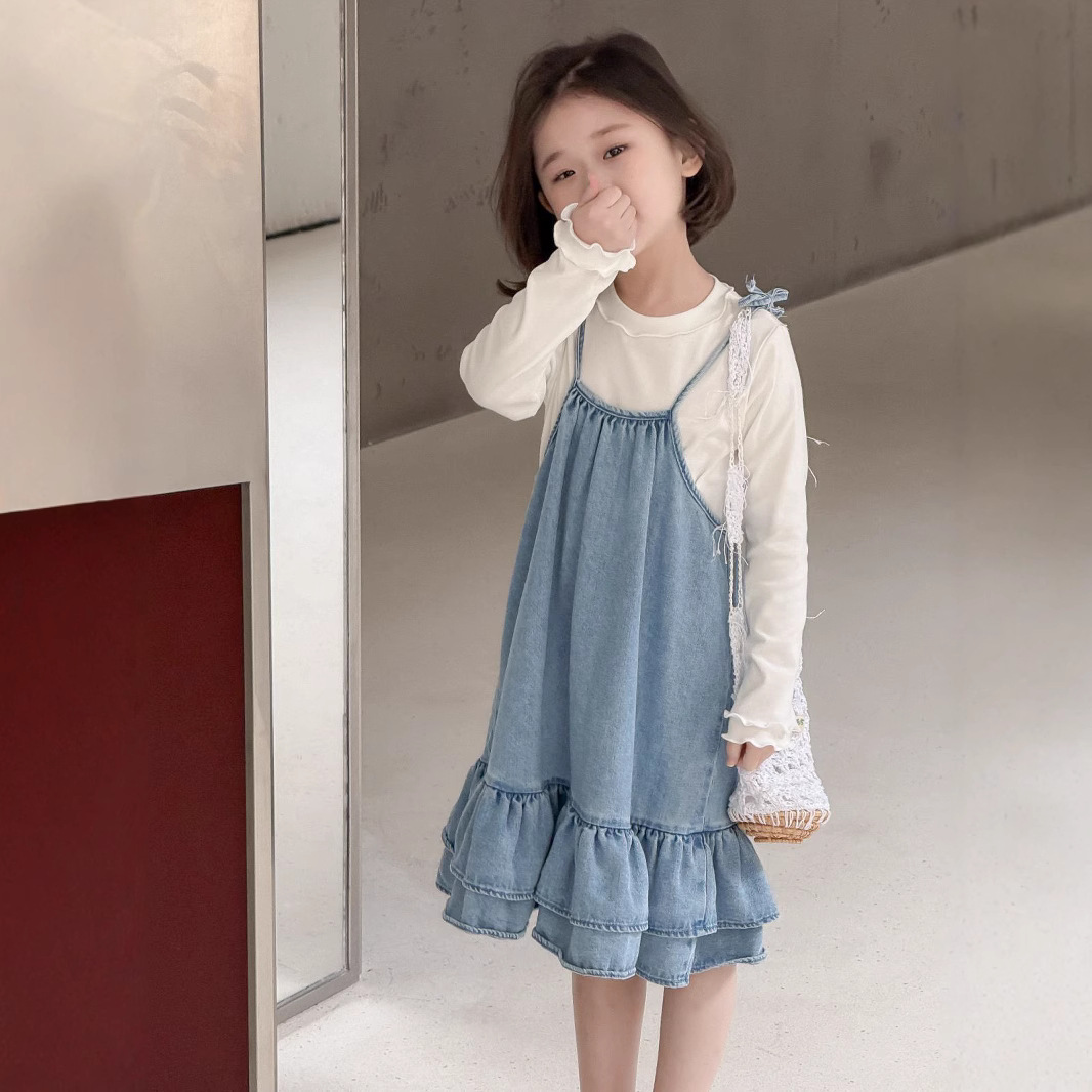 2025新品LMM★子供服　デニムワンピース★90cm〜150cm