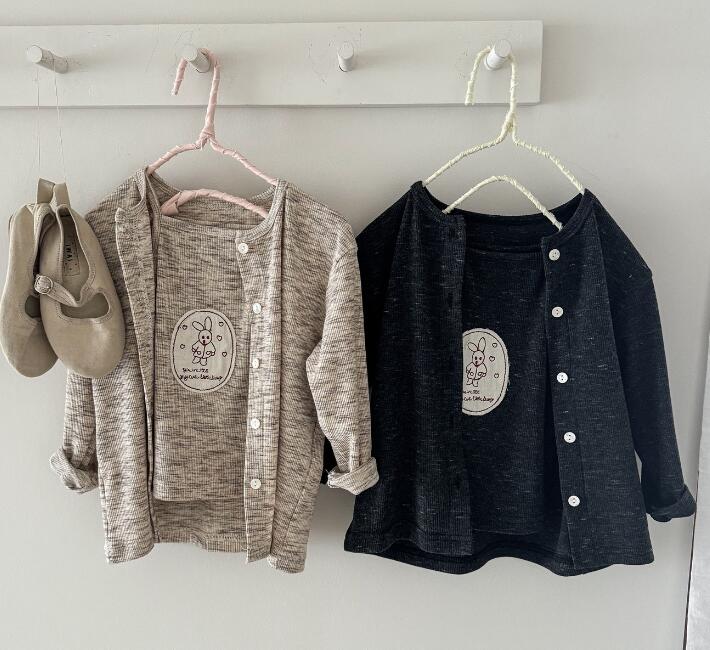 2025新作LBB★子供服　カーディガン+キャミソール　セット★90cm〜140cm 2色