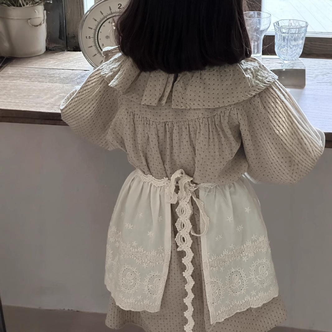 2025新品★子供服　ワンピース+エプロン★90cm〜140cm