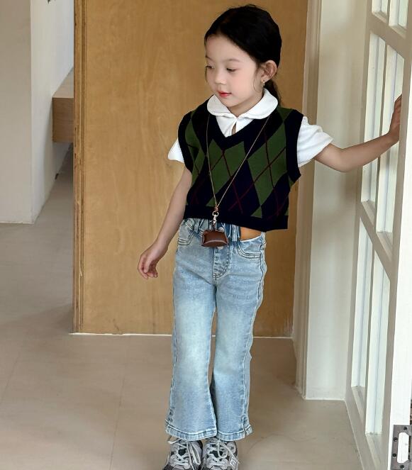 2025年新Y★子供服　ニットベスト　セーター★90cm〜150cm