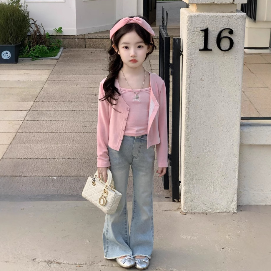 2025新作★子供服　カーディガン+キャミソール&ズボン分けて★90〜140