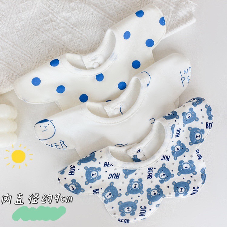 2025★ベビー用★食事用エプロン★食事用ビブ★涎掛け★ 8色  1セット=3点