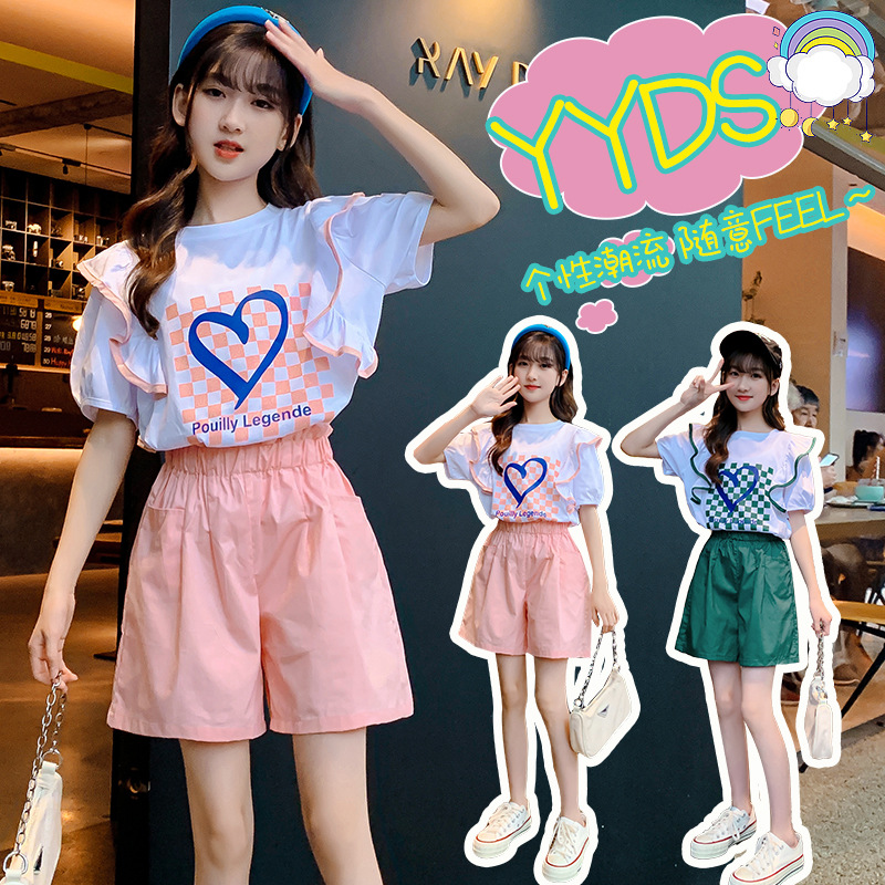 「2025」子供服★トップス+ショートパンツ★セットアップ★韓国風子供服★2色120cm〜160cm