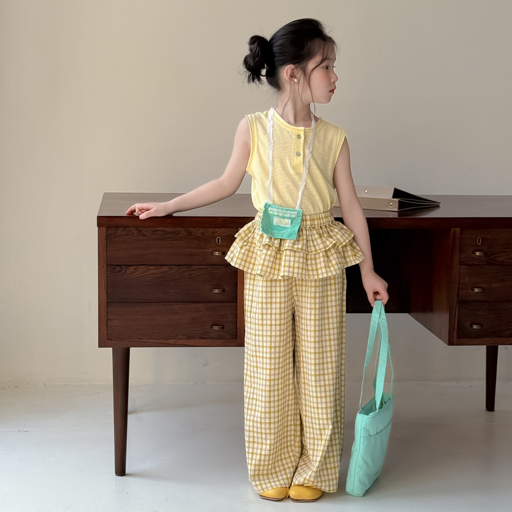 2025★夏新作★韓国風ベビー服★トップス★ズボン★90cm〜150cm 2色