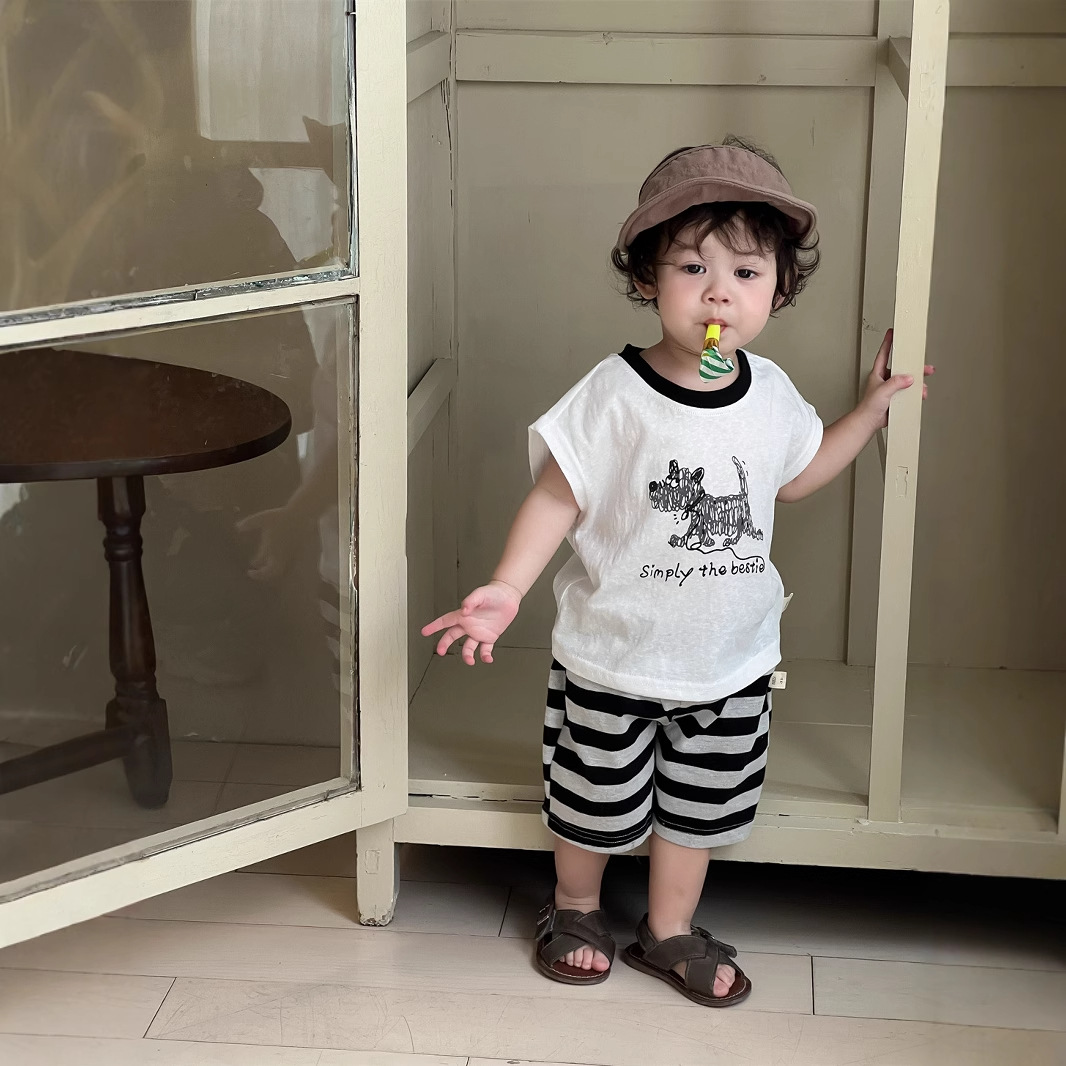 2025★夏新作★韓国風ベビー服★トップス★ズボン★73cm〜100cm 2色