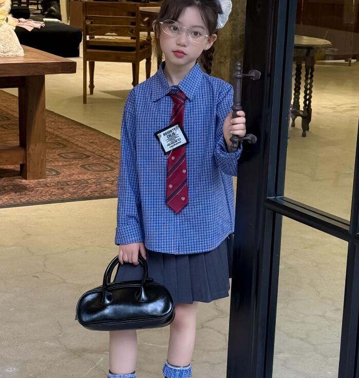 2025秋新品★子供服 　シャツ(タイツ付き)&スカート分けて★100cm〜160cm