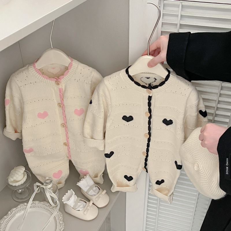 2025新入荷★ベビー服　ニット連体服　ロンパース★66〜100 2色