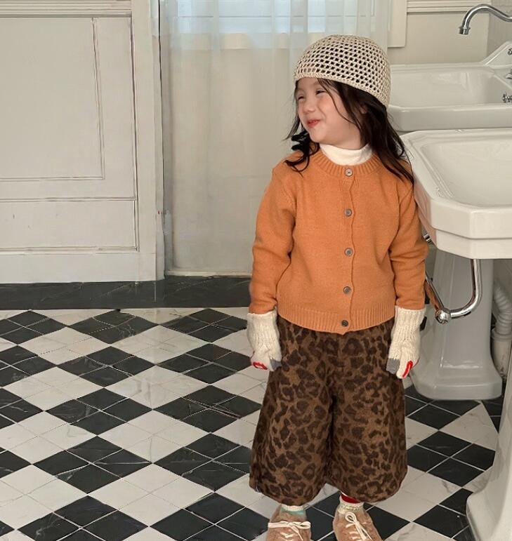 2025秋冬新品ZXR★子供服 　カーディガン★90cm〜150cm 2色