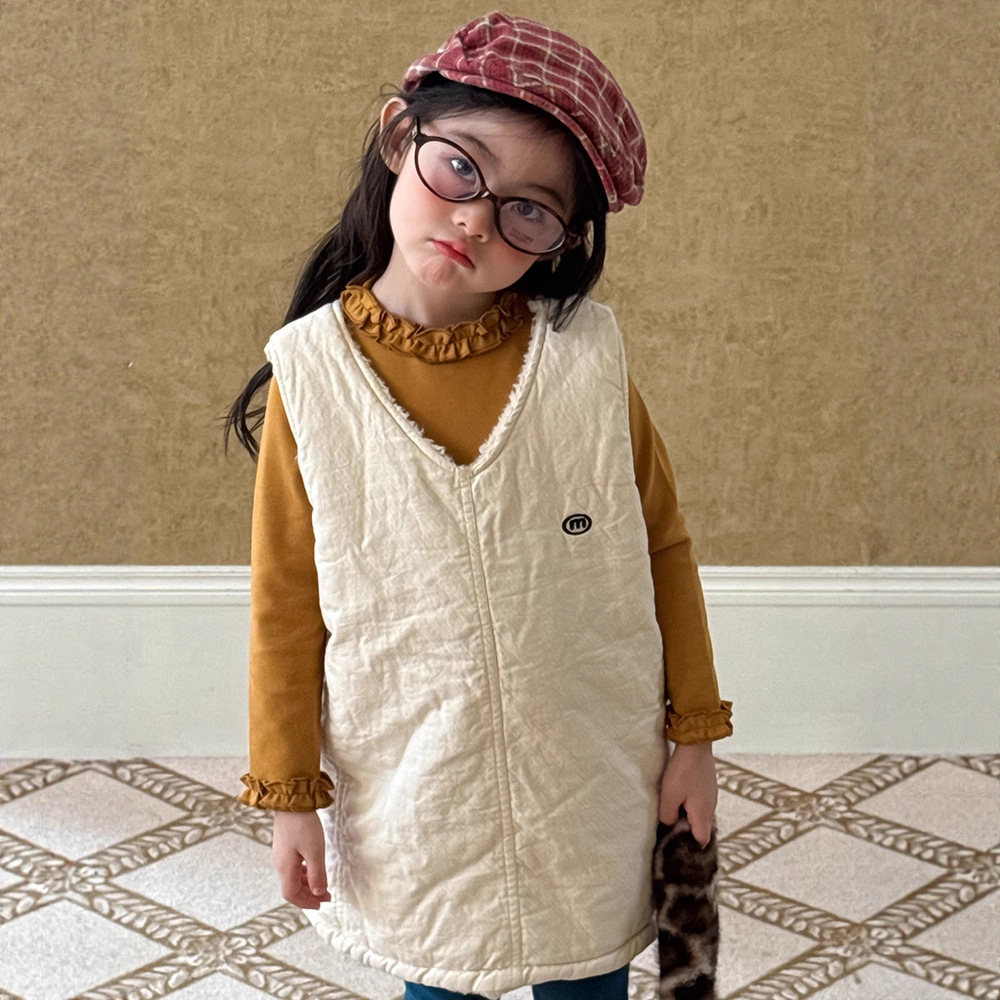 2025秋冬ZXR★子供服　厚手ベストワンピース★90cm〜150cm