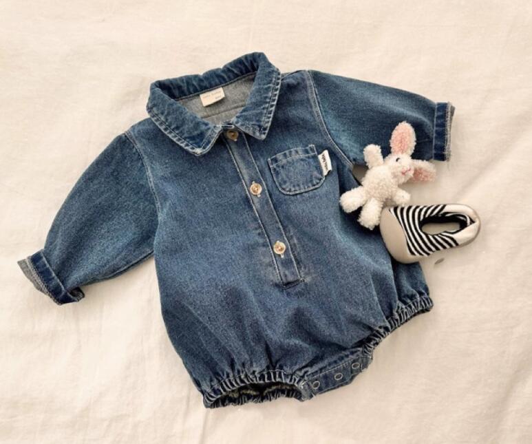 2025秋新品★ベビー服　デニムロンパース★66cm〜90cm