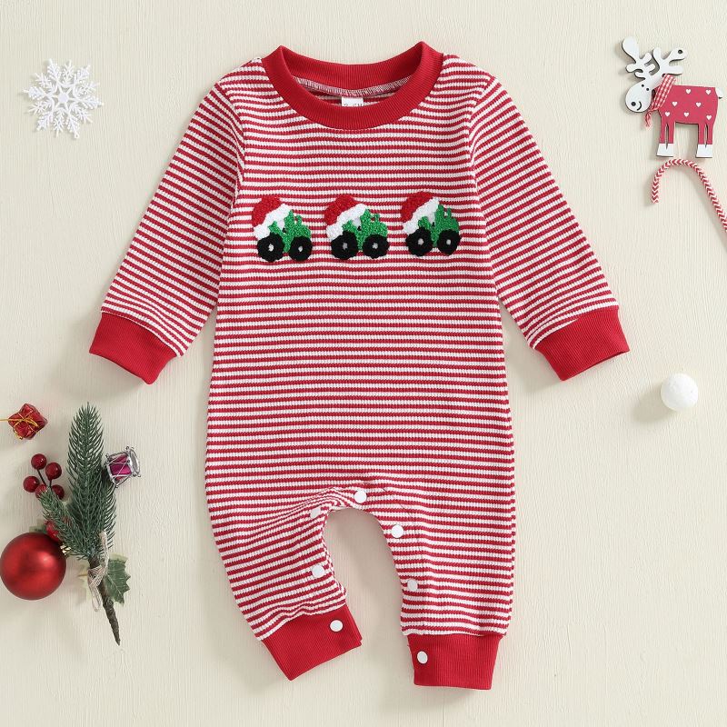 2025新入荷★ベビー服　クリスマス連体服　ロンパース★0-3M(60)〜12-18M(90)