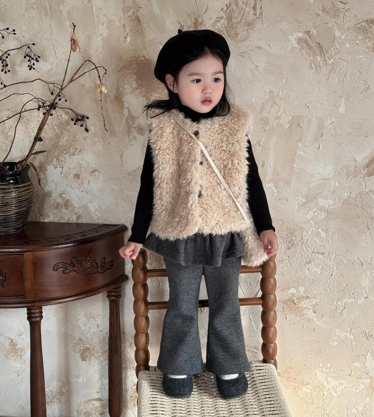 2025冬新品★子供服 　裏起毛ズボン&セーター&ベストコート★90cm〜140cm