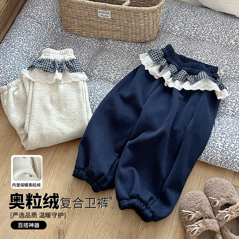 2025冬新入荷★子供服　ズボン　裏起毛★90〜160 2色