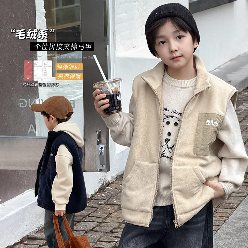 2025冬新品A★子供服 　ベストコート★90cm〜170cm 2色